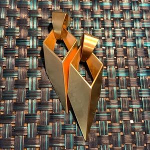 Substantial gold tone post earrings!